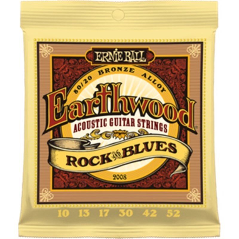 Ernie Ball P02008 Rock Blues 10-52 Akustik Gitar Teli