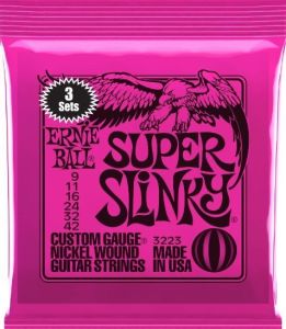 Ernieball P03223 SUPER SLINKY 3 PACK Elektro Tel (3'lü Paket)