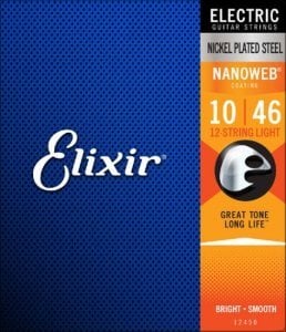 Elixir 12450 Nanoweb Light Takım Tel - 12 Telli Elektro Gitar Teli 010-046