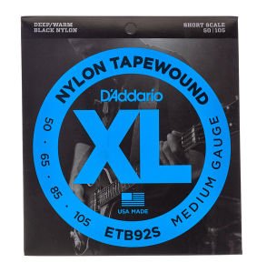 D'Addario ETB92S Tapewound Bass, Medium, 50-105, Short Scale Takım Tel - Bas Gitar Teli 50-105