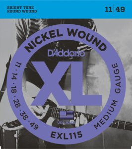 D'Addario EXL115 Blues / Jazz Elektro Gitar Teli (11-49)