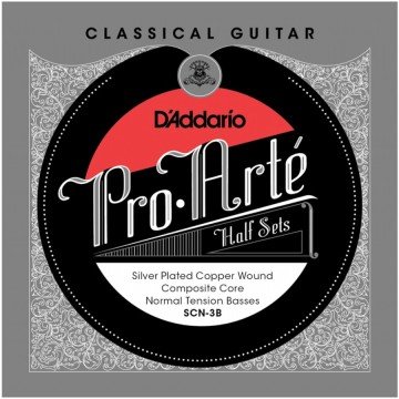 D'Addario SCN-3B Pro-Arte Normal Tension Half Set Üst 3 Tel - Klasik Gitar Teli