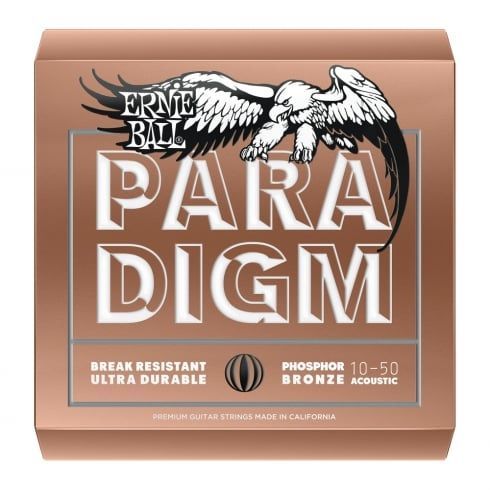ERNIE BALL P02080 Paradigm Ekstra Light Fosfor Bronz 10-50 Akustik Gitar Tel Seti