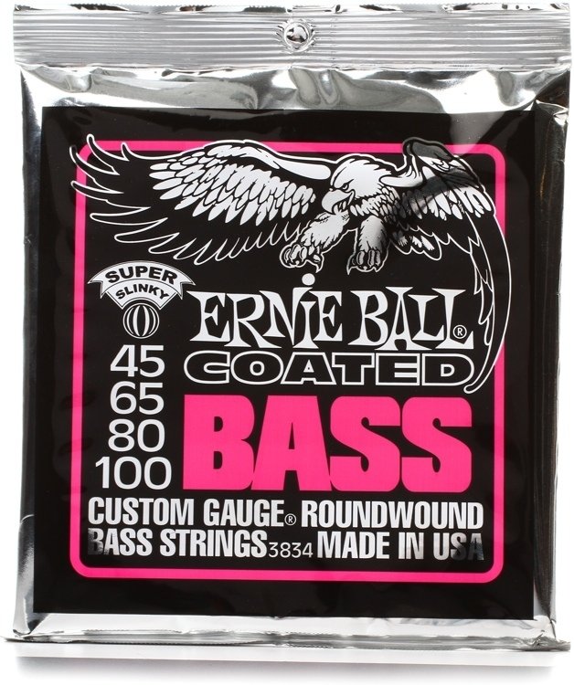 ERNIEBALL P03834 COATED BASS SUPER SLINKY BAS GİTAR TELİ